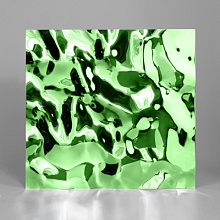 Декоративная нержавеющая сталь  3D Mirror Water Ripple Middle Green